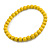 15mm/Unisex/Men/Women Banana Yellow Round Bead Wood Flex Necklace - 44cm L - view 2