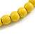 15mm/Unisex/Men/Women Banana Yellow Round Bead Wood Flex Necklace - 44cm L - view 5