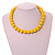 15mm/Unisex/Men/Women Banana Yellow Round Bead Wood Flex Necklace - 44cm L - view 4