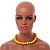 15mm/Unisex/Men/Women Banana Yellow Round Bead Wood Flex Necklace - 44cm L - view 3