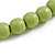 15mm/Unisex/Men/Women Lime Green Round Bead Wood Flex Necklace - 44cm L - view 6