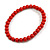 15mm/Unisex/Men/Women Red Bead Wood Flex Necklace - 44cm L - view 2