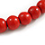 15mm/Unisex/Men/Women Red Bead Wood Flex Necklace - 44cm L - view 5