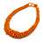 Graduated Chunky Orange Glass Bead Short Necklace - 44cm L/ 3cm Ext - view 9