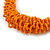 Graduated Chunky Orange Glass Bead Short Necklace - 44cm L/ 3cm Ext - view 5