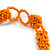 Graduated Chunky Orange Glass Bead Short Necklace - 44cm L/ 3cm Ext - view 7
