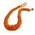 Graduated Chunky Orange Glass Bead Short Necklace - 44cm L/ 3cm Ext - view 6