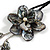 Large Shell Flower Pendant with Faux Leather Cord in Black/44cm L/3cm Ext/15cm Pendant/Slight Variation In Colour/Size/Shape/Natural Irregular - view 7