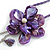 Large Shell Flower Pendant with Faux Leather Cord in Purple/44cm L/3cm Ext/15cm Pendant/Slight Variation In Colour/Size/Shape/Natural Irregularities - view 6