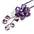 Large Shell Flower Pendant with Faux Leather Cord in Purple/44cm L/3cm Ext/15cm Pendant/Slight Variation In Colour/Size/Shape/Natural Irregularities - view 10