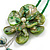Large Shell Flower Pendant with Faux Leather Cord in Green/44cm L/3cm Ext/15cm Pendant/Slight Variation In Colour/Size/Shape/Natural Irregularities - view 5