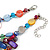 3 Strand Shell Nugget and Crystal Bead Necklace in Multi - 52cm L/ 7cm Ext - view 6