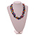 3 Strand Shell Nugget and Crystal Bead Necklace in Multi - 52cm L/ 7cm Ext - view 4