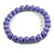 Chunky Marble Lavender Round Bead Wood Flex Necklace - 44cm Long - view 6