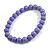 Chunky Marble Lavender Round Bead Wood Flex Necklace - 44cm Long - view 2