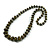 Cracked Effect Black/Yellow Graduated Wood Bead Long Necklace - 78cm Long - view 2