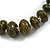 Cracked Effect Black/Yellow Graduated Wood Bead Long Necklace - 78cm Long - view 4