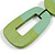 O-Shape Lime Green/Mint Wood Pendant with Black Cotton Cord - 88cm L/ 13cm Pendant - view 4