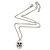 Small Gothic 'Skull' Pendant On Silver Tone Rolo Chain - 40cm Length/ 5cm Extension - view 3