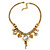 Vintage Burn Gold Charm 'Heart&Butterfly' Mesh Necklace - 40cm Length/ 6cm Extension - view 2