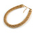 Chunky Mesh Choker Necklace In Gold Plating - 38cm Length/ 4cm Extension - view 2