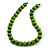 Chunky Lime Green Wood Bead Necklace - 60cm L - view 3