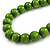 Chunky Lime Green Wood Bead Necklace - 60cm L - view 4