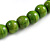 Chunky Lime Green Wood Bead Necklace - 60cm L - view 5