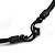 Statement Deep Purple Wood Bead Fringe Bib Style Collar Necklace - 58cm Long/ 12cm Drop - view 7