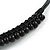 Statement Multicoloured Wood Bead Fringe Bib Style Collar Necklace - 58cm Long/ 12cm Drop - view 6