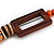 Trendy Wood, Acrylic Bead Geometric Chunky Necklace (Orange/ Brown) - 70cm L - view 5