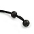 Red/ Blue Wood Button Bead Necklace with Black Cotton Cord - Adjustable - 90cm L - view 6