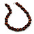 Chunky Brown Wood Bead Necklace - 60cm L - view 3