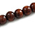 Chunky Brown Wood Bead Necklace - 60cm L - view 4