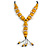 Yellow Wood Bead with Sea Shell Element Tassel Black Cord Necklace - 70cm L/ 15cm Tassel - view 9