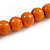 Chunky Orange Wood Bead Necklace - 60cm L - view 5