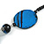 Stylish Animal Print Wooden Bead Necklace (Black & Blue) - 80cm Long - view 6