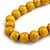 Chunky Yellow Wood Bead Necklace - 60cm L - view 3