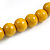 Chunky Yellow Wood Bead Necklace - 60cm L - view 5