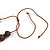Geometric Wood Bead with Resin and Ceramic Element Cotton Cord Necklace in Brown - 48cm Long/ Adjustable - view 6