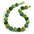 Chunky Green Glass Beaded Necklace - 57cm Length