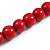 Chunky Red Wood Bead Necklace - 60cm L - view 6