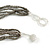 Unique Braided Glass Bead Necklace In Black/ Taupe/ Transparent - 52cm Long - view 6