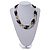 Unique Braided Glass Bead Necklace In Black/ White/ Transparent - 52cm Long - view 2