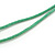 Dark Green Square Ceramic Bead Cotton Cord Necklace - 90cm Long - view 7