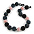 Chunky Black/ Pink/ Hematite/ Peacock Glass Beaded Necklace - 57cm Length