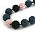 Chunky Black/ Pink/ Hematite/ Peacock Glass Beaded Necklace - 57cm Length - view 4