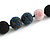 Chunky Black/ Pink/ Hematite/ Peacock Glass Beaded Necklace - 57cm Length - view 5