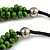 Lime Green Cluster Wood Bead Black Cotton Cord Necklace - 52cm L/ 4cm Ext - view 6