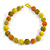 Chunky Yellow/ Orange Glass Beaded Necklace - 57cm Length - view 3
